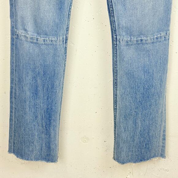 Reformation Womens Straight & Long Denim Jeans Aegean Wash Button Fly Size 26 - Picture 9 of 12